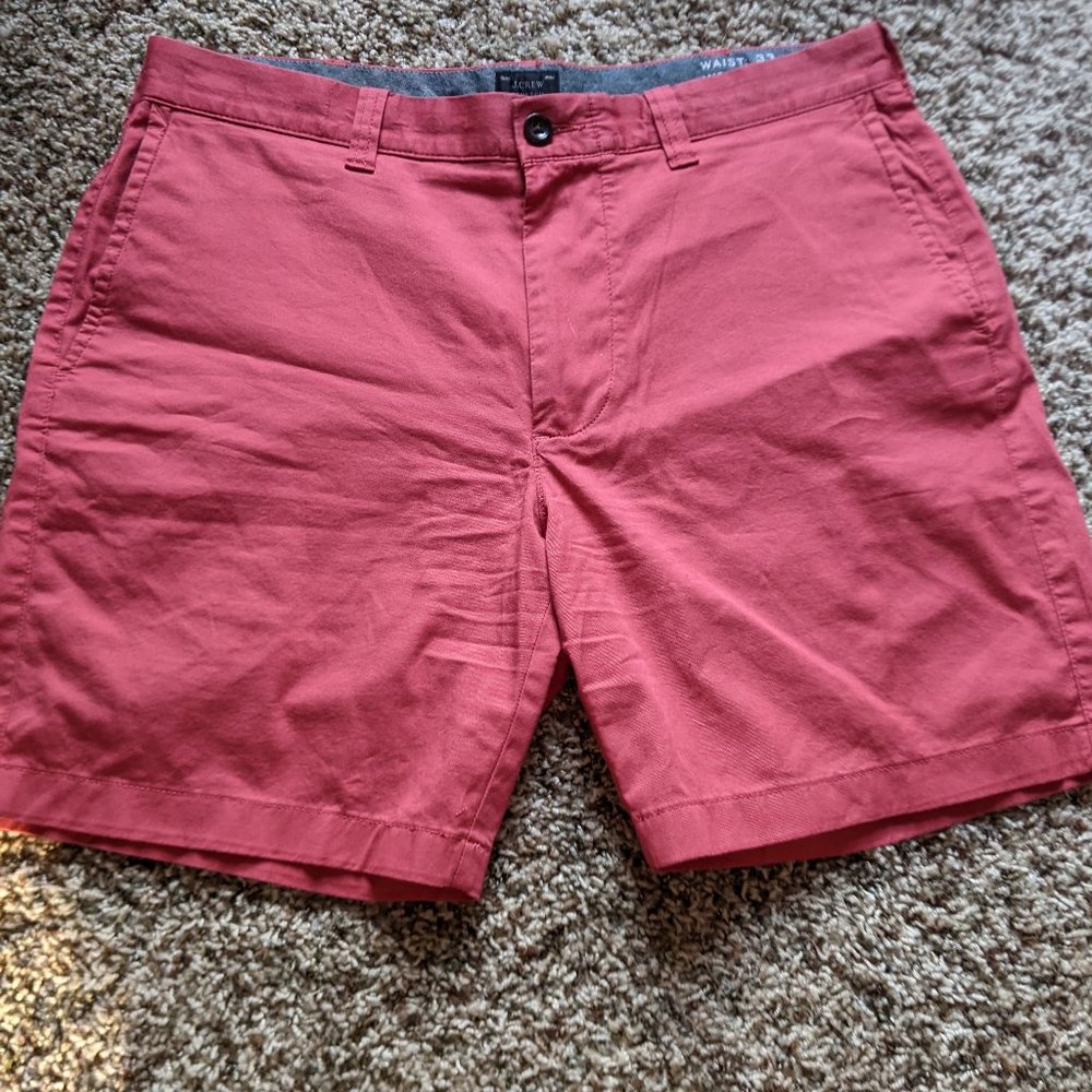 J. Crew stretch shorts, 33"x7", in excellent condition